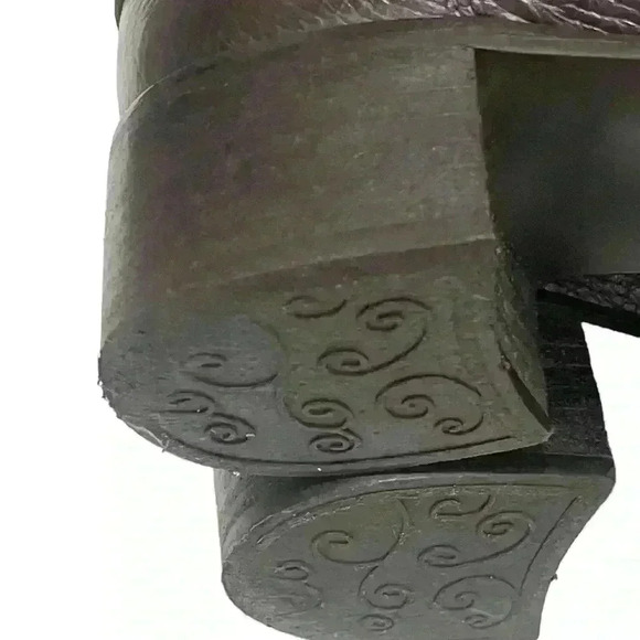 Brighton Johnny Women’s  Brown Woven Leather Booties Size 10 M - Picture 11 of 12